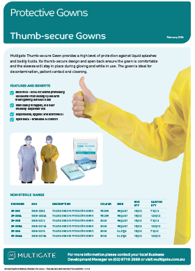 Thumb Secure Protective Gown Flyer